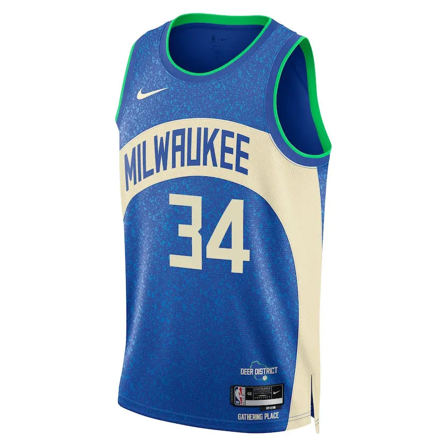 Maillot Milwaukee Bucks City Edition 2023/2024 - Personnalisable - Ballers Store